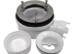 Bonde extra-plate horizontale, Hauteur : 5 cm, Sortie horizontale Ø 40 mm, pour receveur de douche de type italienne, siphoïde avec perçage Ø 90.